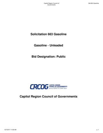 Solicitation 663 Gasoline Gasoline - Unleaded Bid Designation: Public