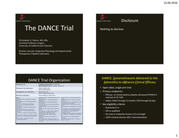 Disclosure The DANCE Trial