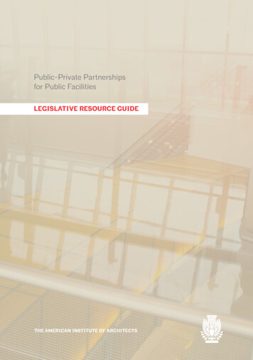 Public-Private Partnerships For Public Facilities