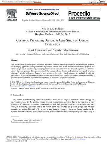 Cosmetic Packaging Design: A Case Study On Gender Distinction - CORE