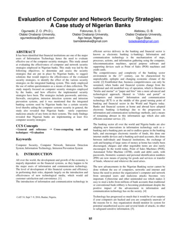 Evaluation Of Computer And Network Security Strategies: A Case Study Of .