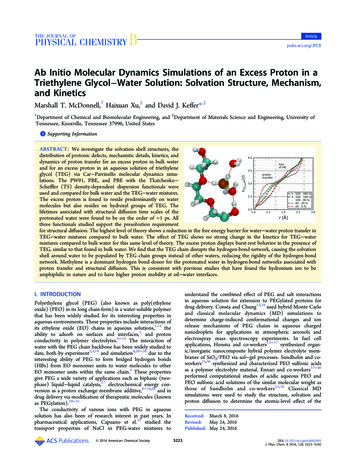 Ab Initio Molecular Dynamics Simulations Of An Excess Proton In A .