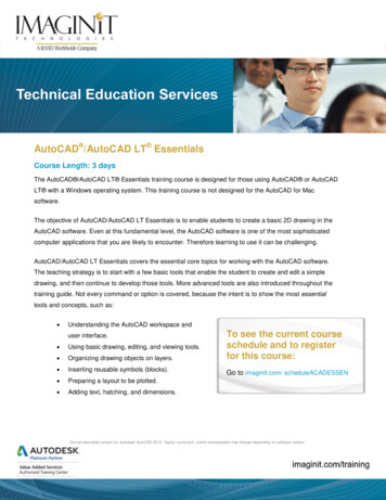 AutoCAD/AutoCAD LT Essentials - IMAGINiT