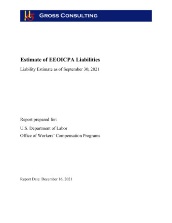 Estimate Of EEOICPA Liabilities