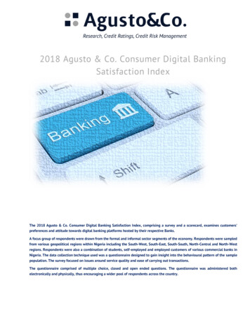 2018 Agusto & Co. Consumer Digital Banking Satisfaction Index
