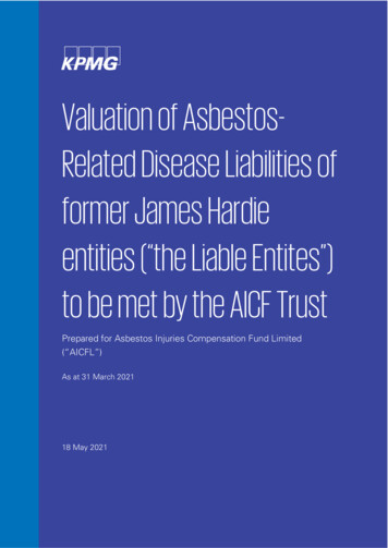 Valuation Of Asbestos- Related Disease Liabilities Of Former . - AICF