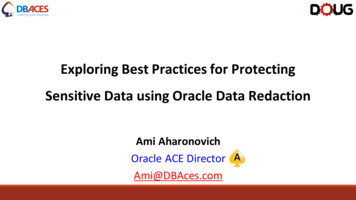 Exploring Best Practices For Protecting Sensitive Data Using Oracle .