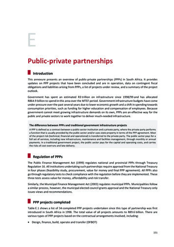 Public-private Partnerships - National Treasury