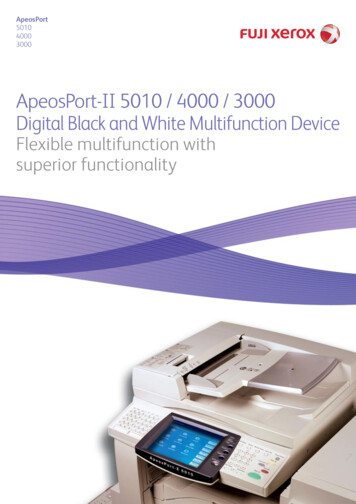 ApeosPort-II 5010 / 4000 / 3000 Digital Black And White Multifunction .