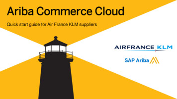 Ariba Commerce Cloud Guide - AIR FRANCE KLM Procurement