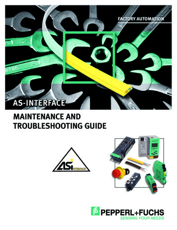 AS-INTERFACE MAINTENANCE AND TROUBLESHOOTING GUIDE - LC Automation