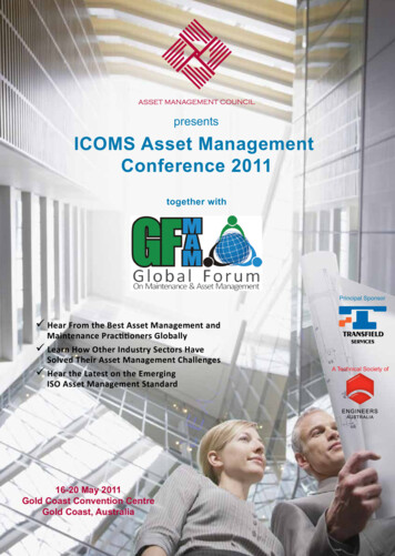 ICOMS Asset Management Conference 2011