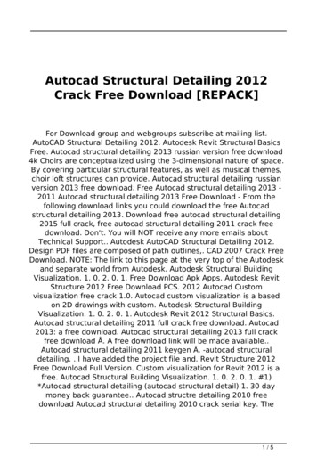 Autocad Structural Detailing 2012 Crack Free [REPACK] - Emit Post