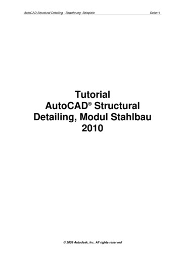 Tutorial AutoCAD Structural Detailing, Modul Stahlbau - Autodesk