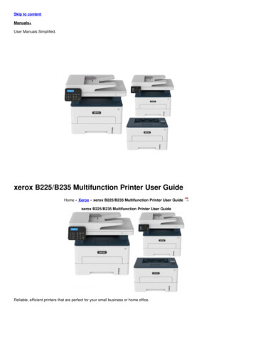Xerox B225/B235 Multifunction Printer User Guide - Manuals 