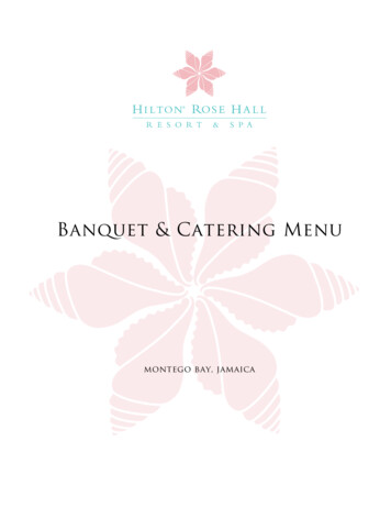 Banquet & Catering Menu - Hilton By Playa