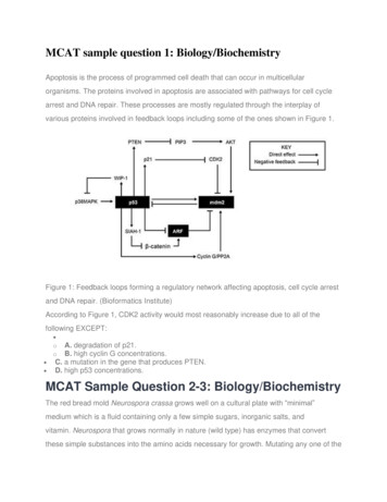 MCAT Sample Question 1: Biology/Biochemistry - GO2TR