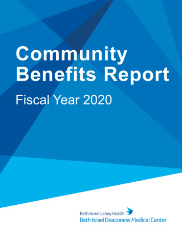 Community Benefits Report - Beth Israel Deaconess Medical Center