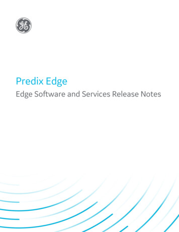 Edge Software And Services Release Notes - General Electric