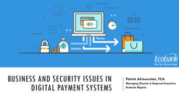 Business And Security Issues In Digital Payment Systems - Icanig 