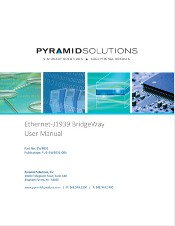 Ethernet-J1939 BridgeWay User Manual - Pyramid Solutions