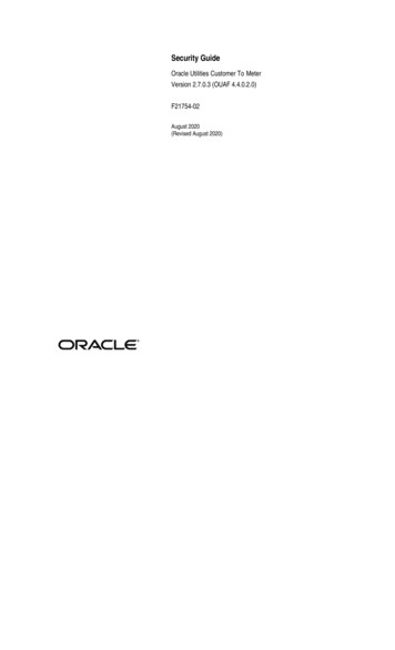 C2M Security Guide V2 7 0 3 - Oracle