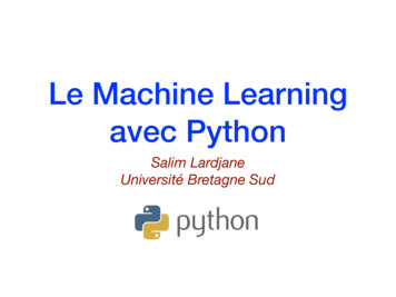 Le Machine Learning Avec Python - Univ-ubs.fr