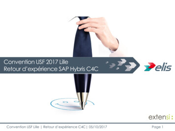 Convention USF 2017 Lille Retour D'expérience SAP Hybris C4C