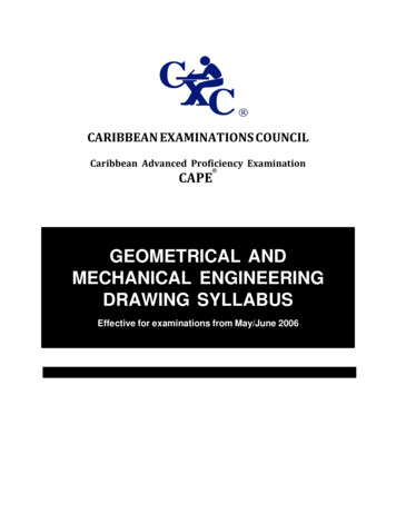 Cape Geometrical And Mechanical Engineering Drawing