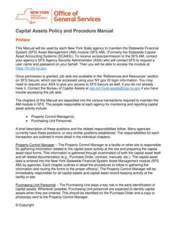 OGS Capital Assets Policy And Procedure Manual