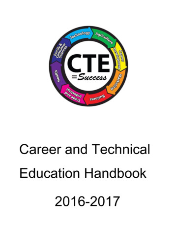 Career And Technical Education Handbook 2016-2017 - SharpSchool