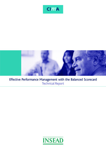 Effective Performance Management With The Balanced Scorecard
