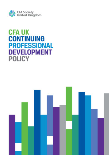 Cfa Uk Continuing Professional Development Policy