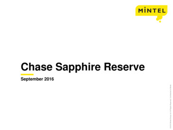 Chase Sapphire Reserve - Mintel