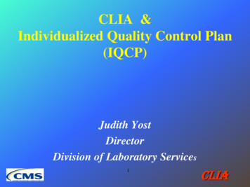 CLIA & Individualized Quality Control Plan (IQCP) - Whitehat Com