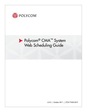 Polycom CMA System Web Scheduler Guide