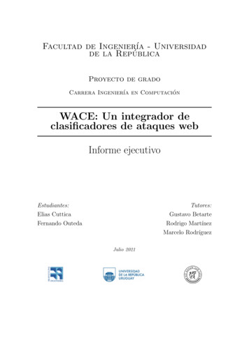 WACE: Un Integrador De Clasi Cadores De Ataques Web - Udelar