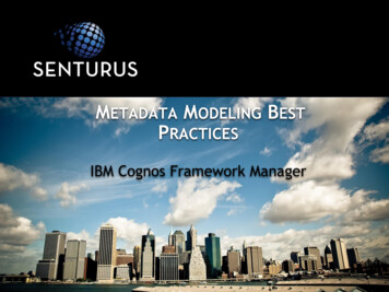 IBM Cognos Framework Manager - Senturus 