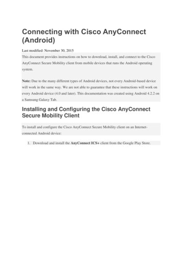 Connecting With Cisco AnyConnect (Android) - SLU.SE
