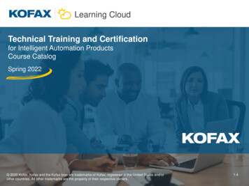 Technical Training And Certification - Kofax