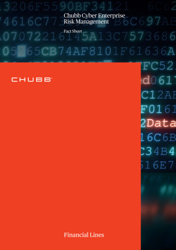 Chubb10-105-1117 Chubb Cyber Enterprise Risk Management