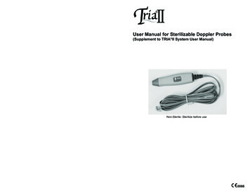 User Manual For Sterilizable Doppler Probes - CooperSurgical