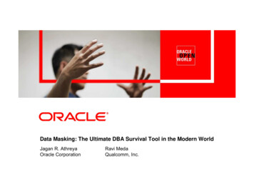 Data Masking: The Ultimate DBA Survival Tool In The Modern World - Oracle