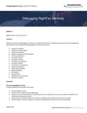 Debugging RightFax Services