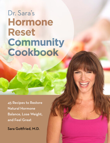 Tt ˆ ˆˇ Hormone Reset Community Cookbook