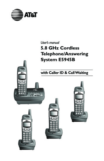 User's Manual 5.8 GHz Cordless Telephone/Answering System E5945B