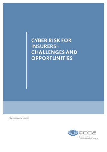 Cyber Risk For Insurers - Challenges And Opportunities - Europa