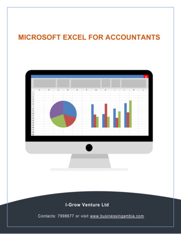 MICROSOFT EXCEL FOR ACCOUNTANTS - Business In Gambia