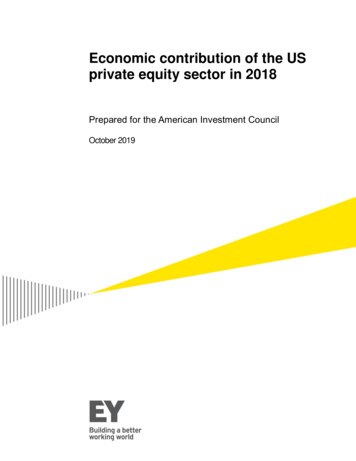 Economic Contribution Of The US Private Equity Sector In 2018
