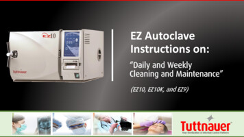 EZ Autoclave Instructions On - Tuttnauer USA